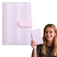 thumbnail image 2 of 1Pcs Notebook A6 Ring Binder, Fresh Refillable Journal with Accessories for Note Taking, 7X5In (Pink1), 2 of 5