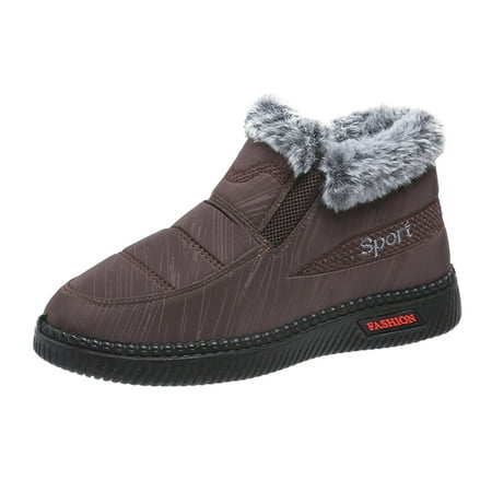 

ZIZOCWA Garden Shoes Womens Tall Snow Boot Women Fashion Winter Women Snow Boots Flat Non Slip Soft Plush Warm And Comfortable Solid Color Mid Top Slip On Low Cut Womens Winter Boots
