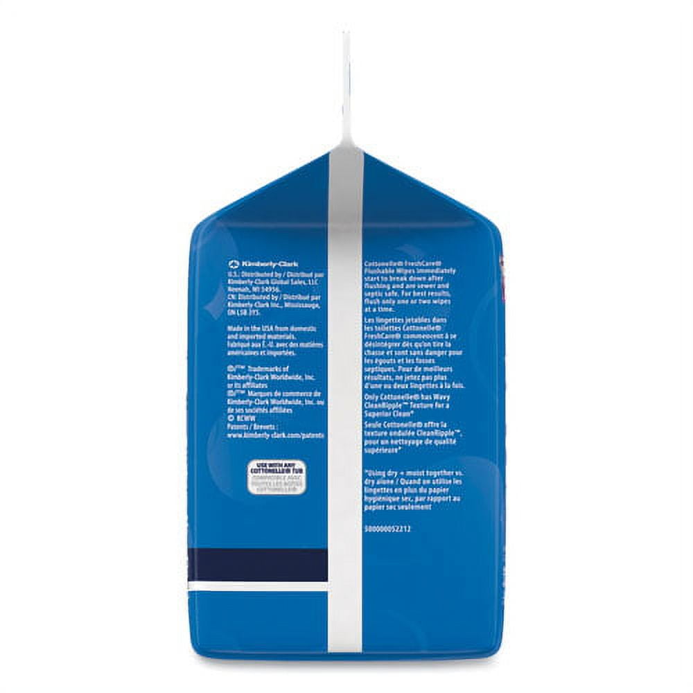Fresh Care Flushable Cleansing Cloths, White, 5 x 7.25, 168/Pack | Bundle of 2 Each