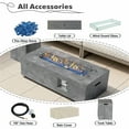 thumbnail image 2 of 42 in. Retangular Coating Steel Propane Firepit Table, 50,000 BTU Outdoor Fire Pit Table in Gray-Rock Veins, 2 of 6