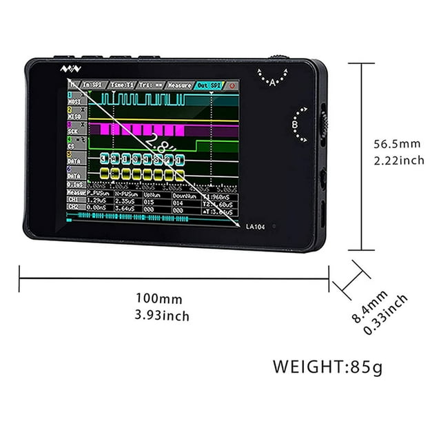 LA104 Analyseur Logique Taille de Poche SPI I2C UART 100Msa/S Taux d'Échantillonnage Max