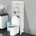 thumbnail image 3 of Over The Toilet Storage Cabinet, 4 Tier Bathroom Organizer w/ Raised Leg, 3 of 15