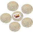 thumbnail image 1 of Manteles Individuales Rojo Verde Juego de 6 Antideslizantes de PVC Dorado, 1 of 5