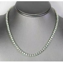 16 Ct Round-Cut Lab Created Diamond Tennis Necklace 14K White Gold Plated 925 Sterling Silver