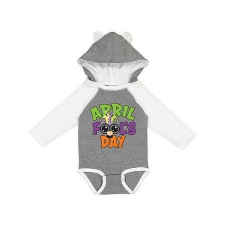 

Inktastic April Fools Day with Funny Face Replacing O Gift Baby Boy or Baby Girl Long Sleeve Bodysuit