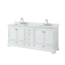 Wyndham Collection Wcs202080dcmunsmxx Deborah 80" Free Standing Double Vanity Set - White