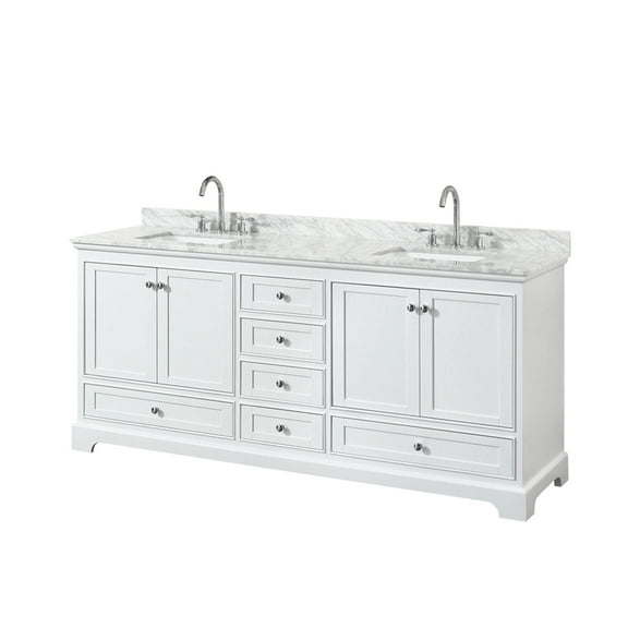 Wyndham Collection Wcs202080dcmunsmxx Deborah 80" Free Standing Double Vanity Set - White