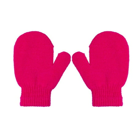 

Baby Toddler Mittens Gloves Boys Girls Solid Winter Kids Warm Gloves 7 Colors