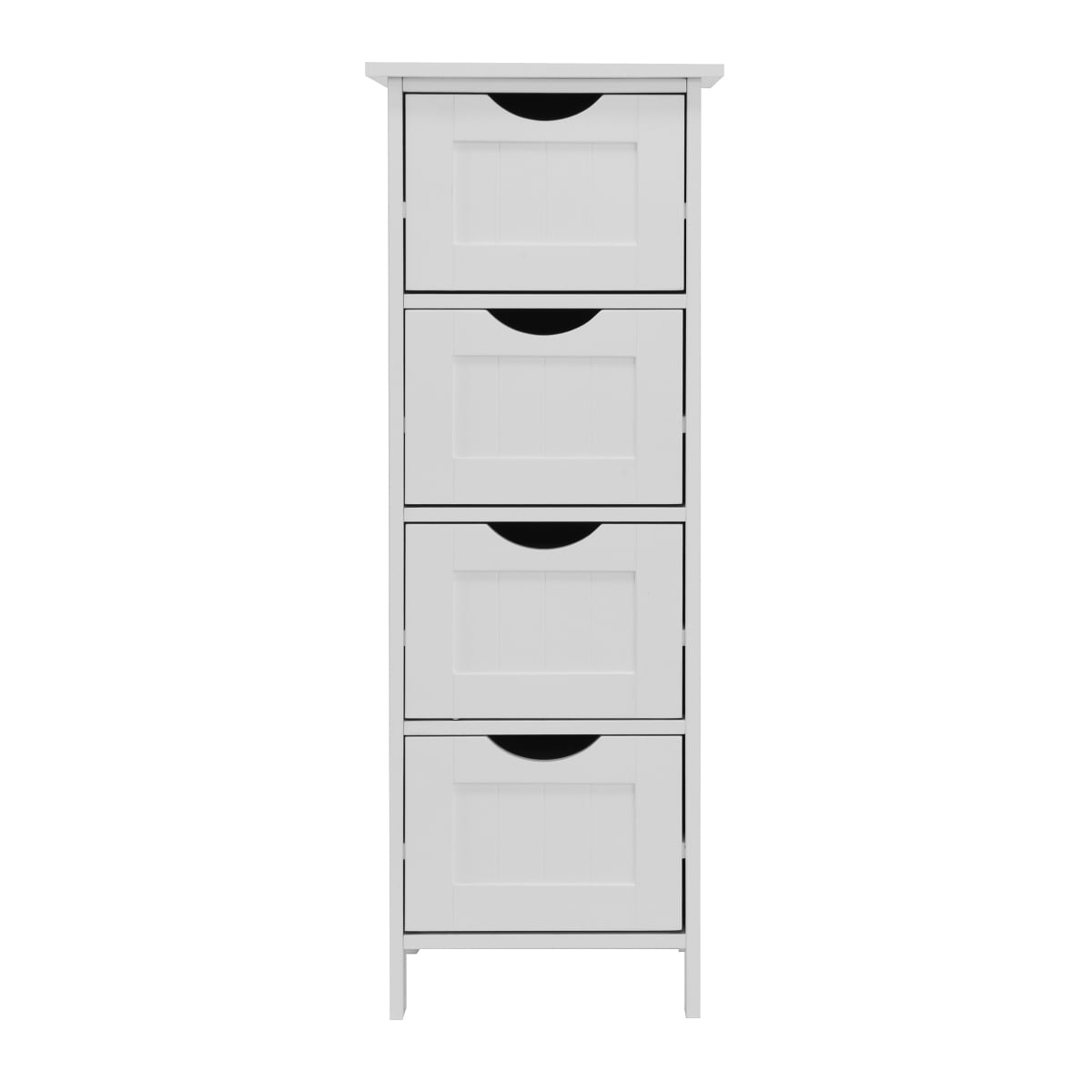 White Freestanding Bathroom Storage Cabinet Drawer-Equipped Cabinet for Bathroom Organization