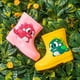 thumbnail image 3 of Botas de lluvia de barril bajo con dibujos animados para niños, botas de lluvia de dinosaurio para bebés, ropa exterior impermeable, lindos cubrebotas de barril corto para niños y niñas, 3 of 6