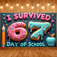 thumbnail image 5 of Sweet  67 Day of School Banner Colorful Sprinkles School Milestone Display Donut Number Design Glaze Drip  Classroom Celebration Backdrop for Elementary School Classroom Celebration Student Milestone, 5 of 8