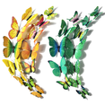 thumbnail image 1 of Decoración de pared de mariposas, 48 piezas, pegatinas de mariposas 3D para decoraciones de fiesta de boda con imanes, 1 of 6