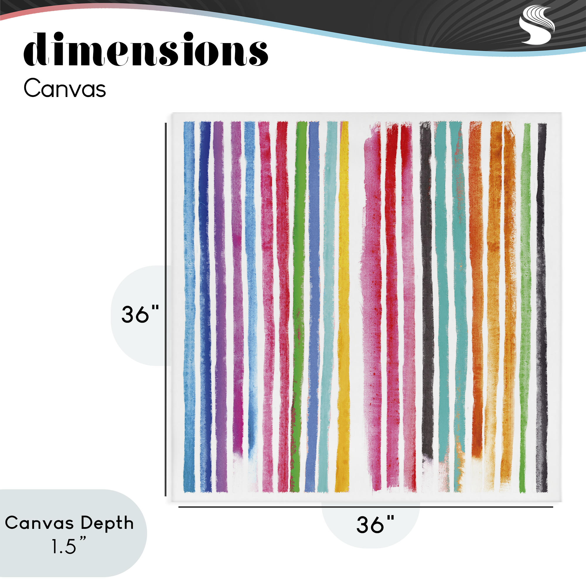 Stupell Industries Colorful Vertical Stripes Canvas Wall Art, design by Amber Sterling