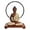 Brwon + Yellow, variant on 12 in Buddha Statue for Home Decor, LED Circle Table Lamp Adjustable Brightness Indoor Ceramic Buddha Statues with Backflow Incense Seat for Zen Room Decor, Altar Decoration - White+Yellow