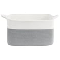 thumbnail image 1 of VogueV 50L Foldable Cotton Rope Basket, Rectangular Storage Hamper for Toys, Blankets & Laundry, Hidden Handles Living-Room Ready, Wrinkle-Recover Fabric, 1 Foldable Cotton Rope Storage Basket, 1 of 9