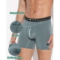 thumbnail image 4 of INNERSY Men's Soft Underwear No Fly Modal Boxer Briefs Tagless Trunks 3-Pack(2XL,Light Mist), 4 of 6