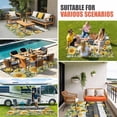thumbnail image 4 of Sunflower Outdoor Rug for Patio/Deck/Porch, Non-Slip Large Area Rug 5 x 7 Ft, Summer Eucalyptus Botanical Floral Grey Wood Indoor Outdoor Rugs Washable Area Rugs, Reversible Camping Rug Carpet Runner, 4 of 8