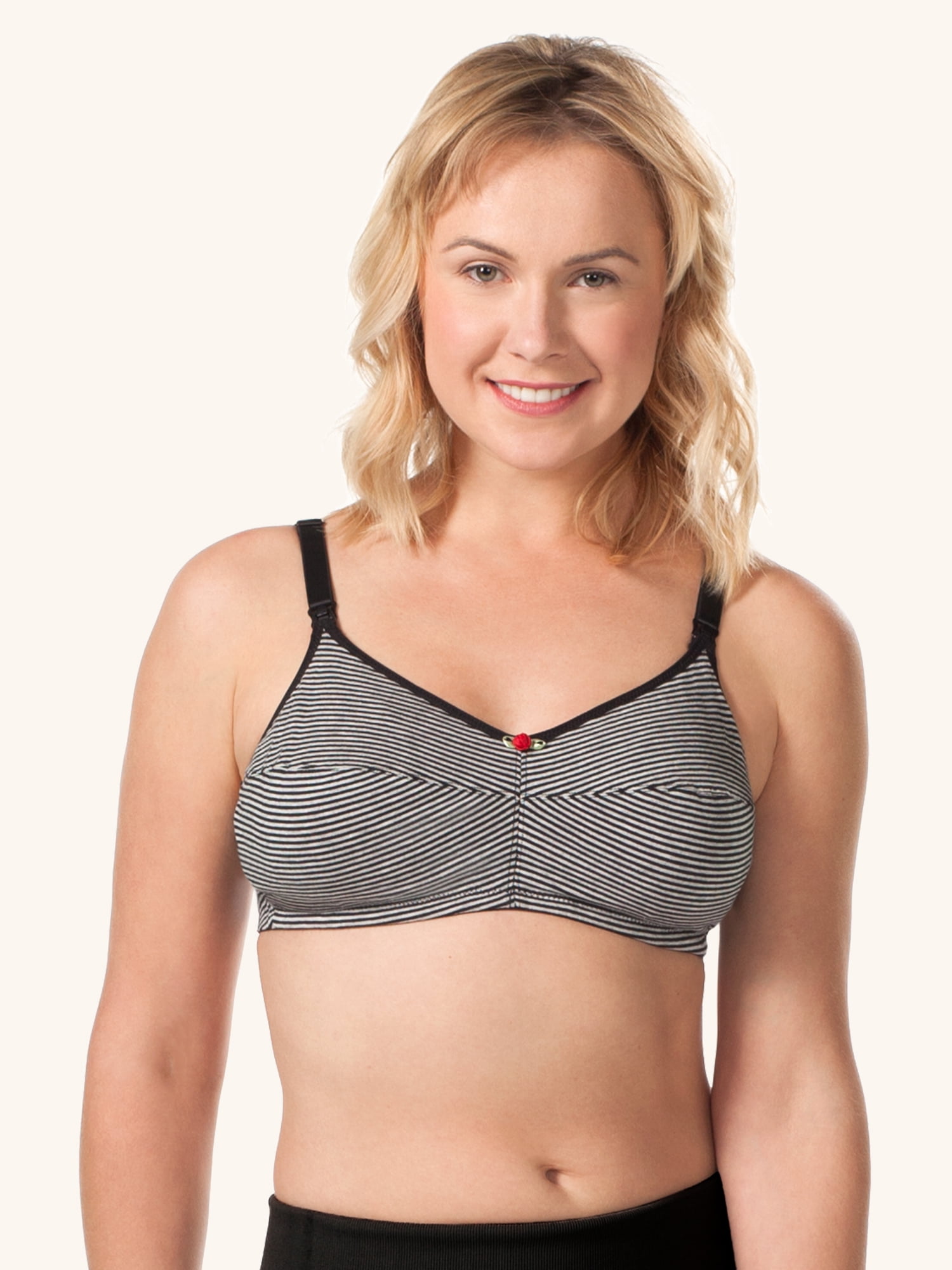Leading Lady, The Uma, Wireless Nursing Bra, Unpadded, Postpartum Breastfeeding, Nursing Clips, Inner Sling, Cotton, 2 Pack (Women's)