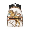 thumbnail image 1 of Disketp Vintage Wild West Cowboy Mochila Ligera Clásica con Múltiples Bolsillos, Mochila Casual para Hombre y Mujer, Ideal para Escuela, Trabajo y Viajes, 1 of 6