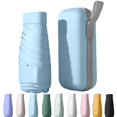 thumbnail image 1 of Mini Compact Travel Sun Umbrella with Case - Small UV Protection Umbrella, Lightweight Portable Windproof Parasol for Women, Men & Kids, Square Box Design, 1 of 6