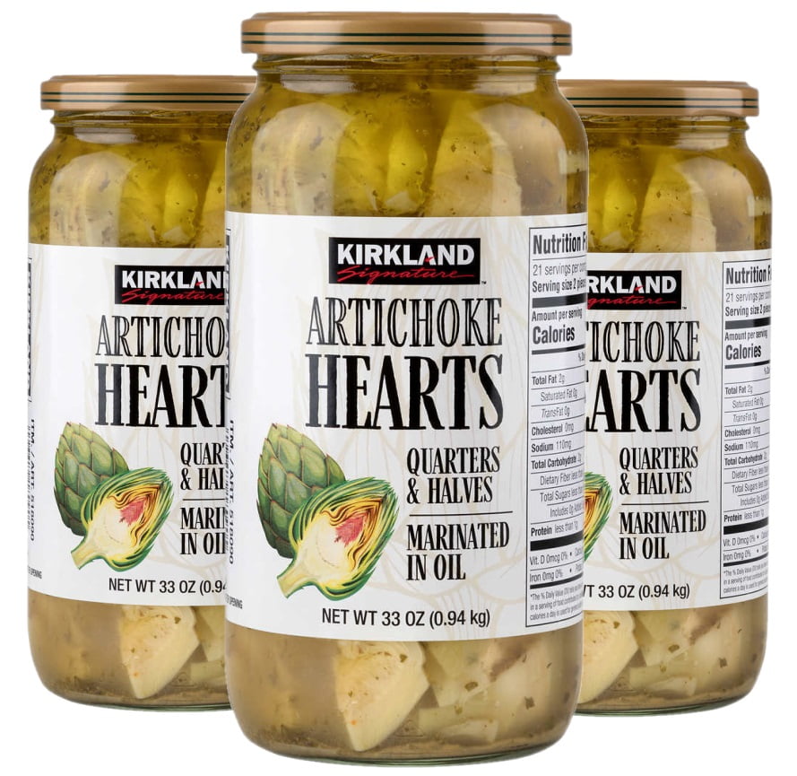 3 Pack Kirkland Signature Artichoke Hearts, 33 oz