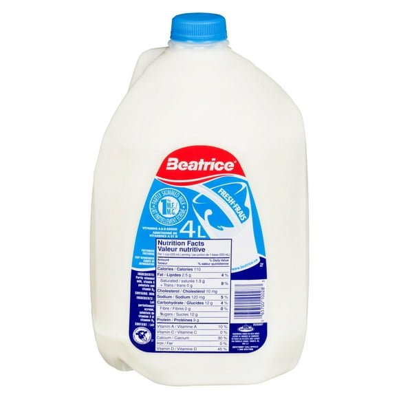 Beatrice Milk Jug 1% 4L, Bea 1% Milk Jug 4L