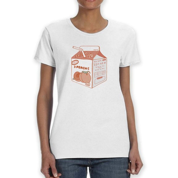 Peach Juice Box. Women T-Shirt, Female XX-Large