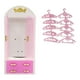 thumbnail image 5 of Mini armario modelo pequeño armario diminuto DIY casa de muñecas gabinete soporte para ropa de muñecas Blanco con perchas, 5 of 9