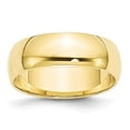 thumbnail image 4 of 10K Yellow Gold 6mm Light Weight Half Round Band Ring Size 5, 4 of 7