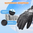 thumbnail image 7 of REDESS Unisex Winter Waterproof Black Gloves for Men and Women for Ski Driving Running Cycling Cold Weather, 7 of 7