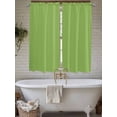 thumbnail image 6 of Fruit Green Bedroom Curtains 63 Inches length, Farmhouse Solid Green Color Modern Art Window Treatment Curtain Drapes, Rod Pocket Curtain Panels for Living Room Kitchen, 42"x63", 2 Panels, 6 of 7
