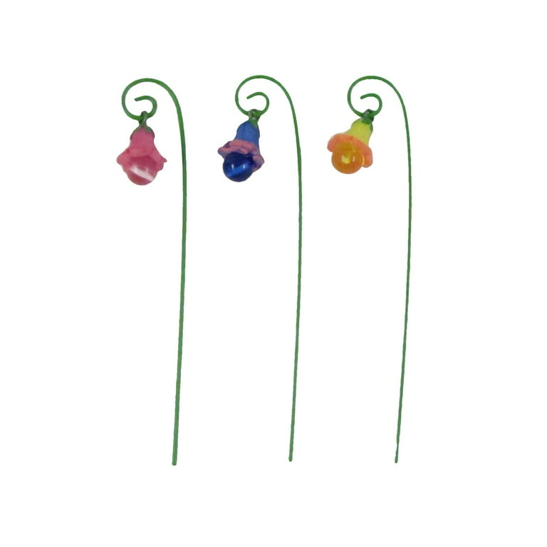 3pc Mini Glow Dark Flower Set Fairy Garden Landscape Accessory Dollhouse Decor 3pc Mini Glow Dark Flower Set Fairy Garden Landscape Accessory Dollhouse Decor