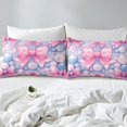 thumbnail image 4 of Erosebridal Girly Pink Bow Tie Sheet Set Twin , Princess Bowknot Bedding Sets Twin Size, Dreamy Polka Dots Room Decor 3pcs, 4 of 7