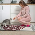 thumbnail image 3 of Red and Gray Floral Pattern Kitchen Rugs Sets Of 2,Anti Fatigue Kitchen Mat Rugs Non Slip Washable,Decorative Kitchen Floor Mats for Kitchen,Sink,Laundry,17"X30"+17"X47", 3 of 7