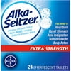 Alka-Seltzer Effervescent Extra Strength - 24 Tablets, 24 Count Pack of 2
