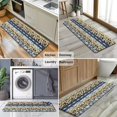 thumbnail image 6 of Blue Pioneer Flower Striped Pattern Kitchen Rug Mat,Kitchen Runner Rugs Non Skid Washable,Decorative Kitchen Floor Mats for Kitchen,Sink,Laundry,17"x47.2", 6 of 7