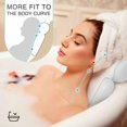 thumbnail image 4 of Almohada de baño Cojín de baño con 6 ventosas antideslizantes para jacuzzi, hidromasaje (blanco), 4 of 5