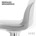 thumbnail image 2 of Juego de 4 Sillas De Bar Mirel Giratorias Con Respaldo y reposapiés Gris, 2 of 9
