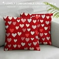 thumbnail image 3 of JEUXUS Valentines Day Pillow Covers for Valentines Decor Red Heart I Love You Valentines Day Throw Pillows Decorative Cushion Cases Valentine Decorations, 3 of 5