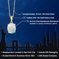 thumbnail image 2 of Gem Stone King 14K Yellow Gold Simulated White Opal Pendant Necklace | 1.00 Cttw | Gemstone October Birthstone | Oval Cabochon 9X7MM | Gold Necklace for Women | With 18 inch Gold Chain, 2 of 6