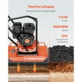 thumbnail image 4 of KFFKFF Plate Compactor, 7.0 HP Gas Engine, 4451.22 lbf Vibration Compaction Force, 432 sq. in Plate, 5400 RPM Power Tamper, Ground Compactor Rammer, 4 of 9