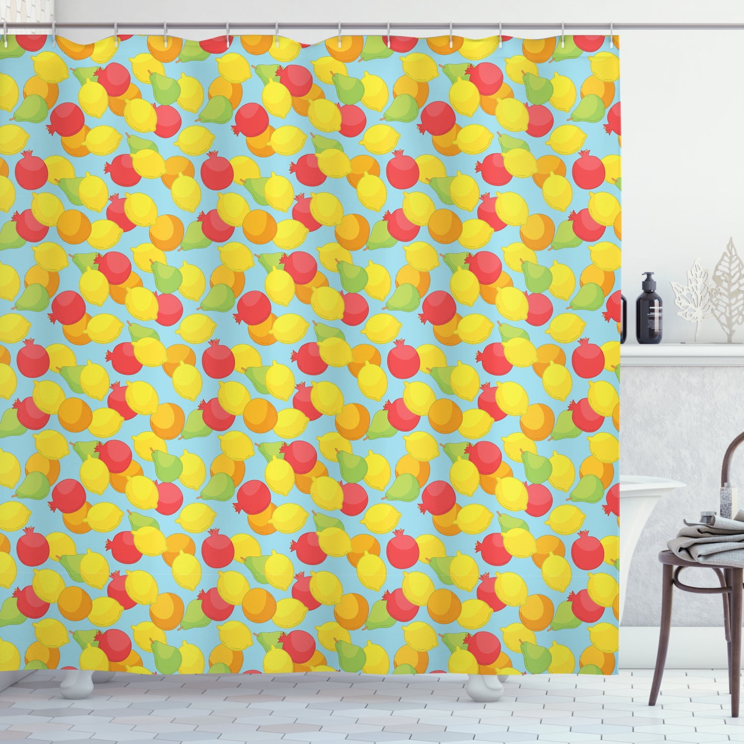 Pattern Print Fastfood Bathroom Shower Curtain
