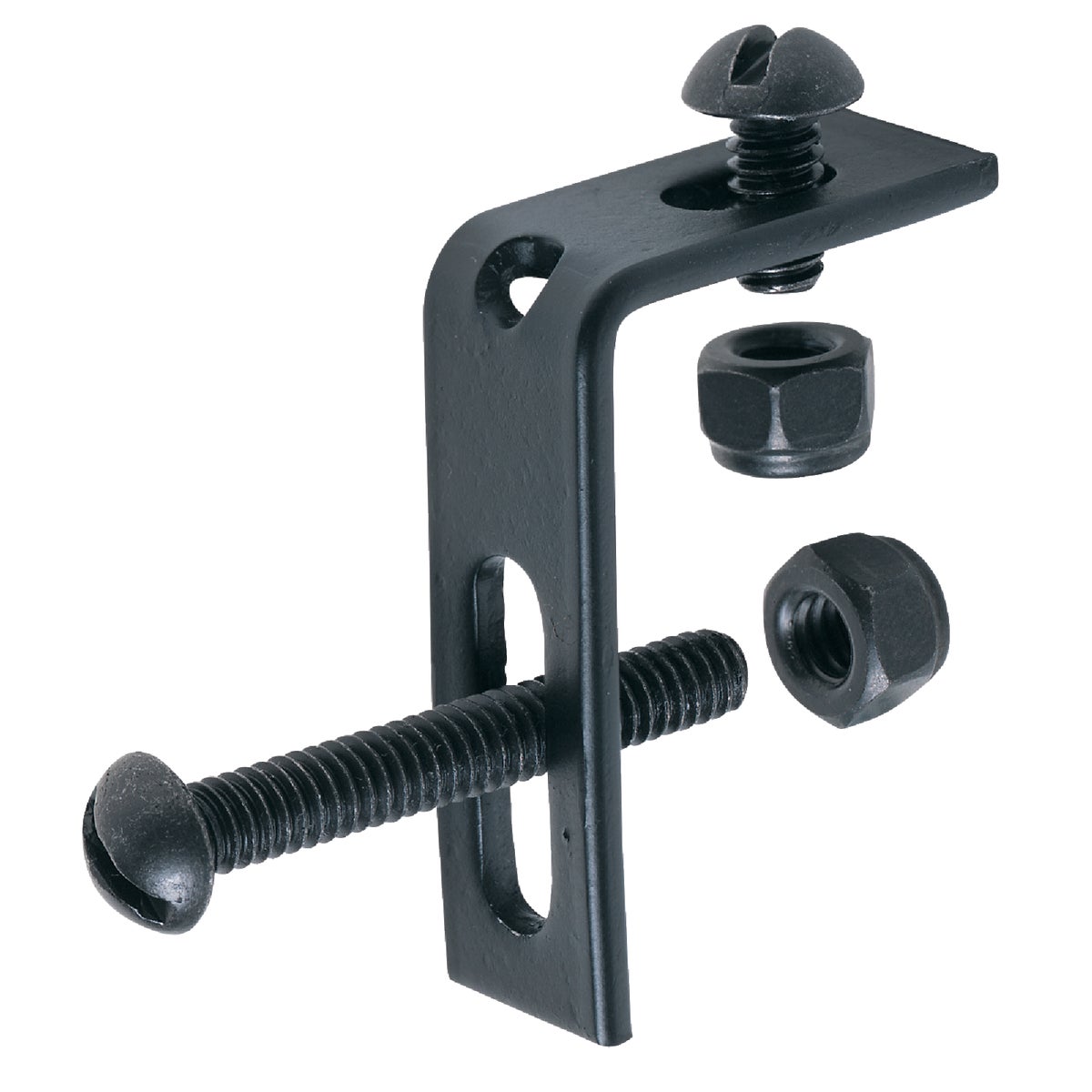 GILPIN IRONWORKS INC Railing Fittings, Black, 4-Pk. 438