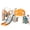 Green Orange, variant on Gitawusa Indoor Plastic Toddler Play Set with Slide, Basketball Hoop and Bal