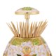 thumbnail image 3 of Metal Tin Alloy Toothpick Holder Flower Pattern Hand Press Toothpick Dispenser (Pattern #1), 3 of 4