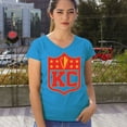 thumbnail image 4 of Kansas Shield Women's V-Neck T-shirt Champions Game Day Fantasy Football K.C. Fan, 4 of 7