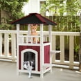 thumbnail image 2 of Costway Casa para Gatos al Aire Libre de 2 Pisos de Madera con Techo de Asfalto y Suelo Extraíble, 2 of 4