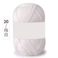 thumbnail image 1 of Nvzi Hilo blanco para tejer a crochet, 2 ovillos, cada ovillo pesa 25 gramos, hilo suave hecho a mano, apto para principiantes y adultos, ideal para tejer suéteres y fundas de almohada decorativas., 1 of 5
