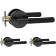 thumbnail image 1 of Matte Door Handles Interior Knurled Privacy Door Handles Heavy Duty Door Lever for Bedroom or Bathroom Reversible Keyless for Left Right Handed Doors AM, 1 of 6