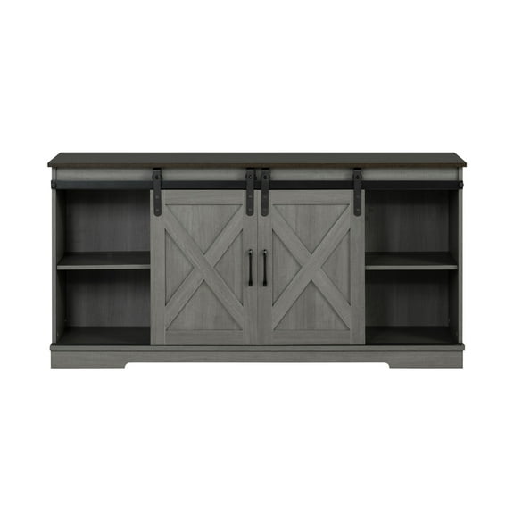 Furniture of America Gaia Farmhouse Wood Television Stand for TV's up to 56-inch, Grey